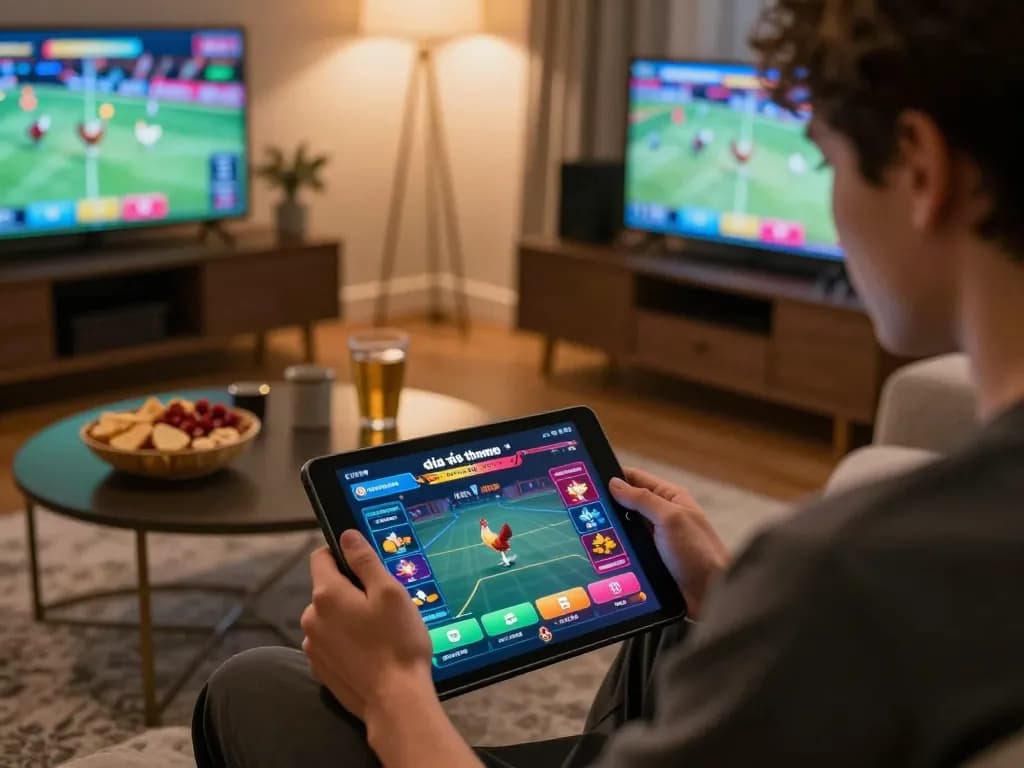 Khoảnh khắc hấp dẫn khi livestream đá gà thomo HD trực tuyến, nhấn mạnh sự tương tác và sự hào hứng của người dùng trong một không gian tại nhà.