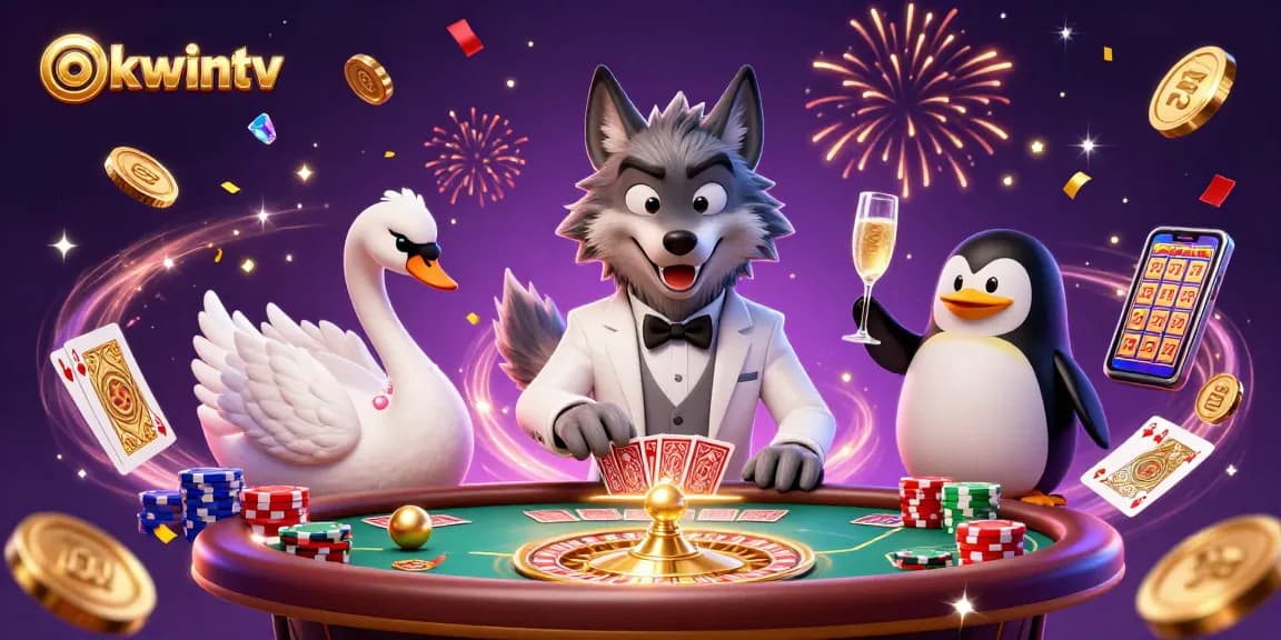 Experience the excitement of okwintv with our vibrant casino scene featuring stunning characters and game elements.