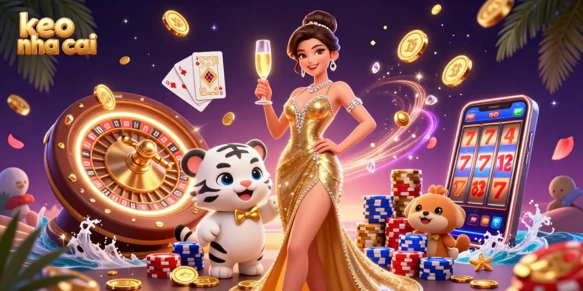 Celebrate winning strategies with keo nha cai in a vibrant casino scene featuring glamour and excitement.