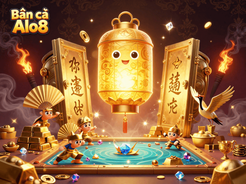 Engage in Bắn cá Alo8 gaming adventures with vibrant characters and exhilarating treasures.