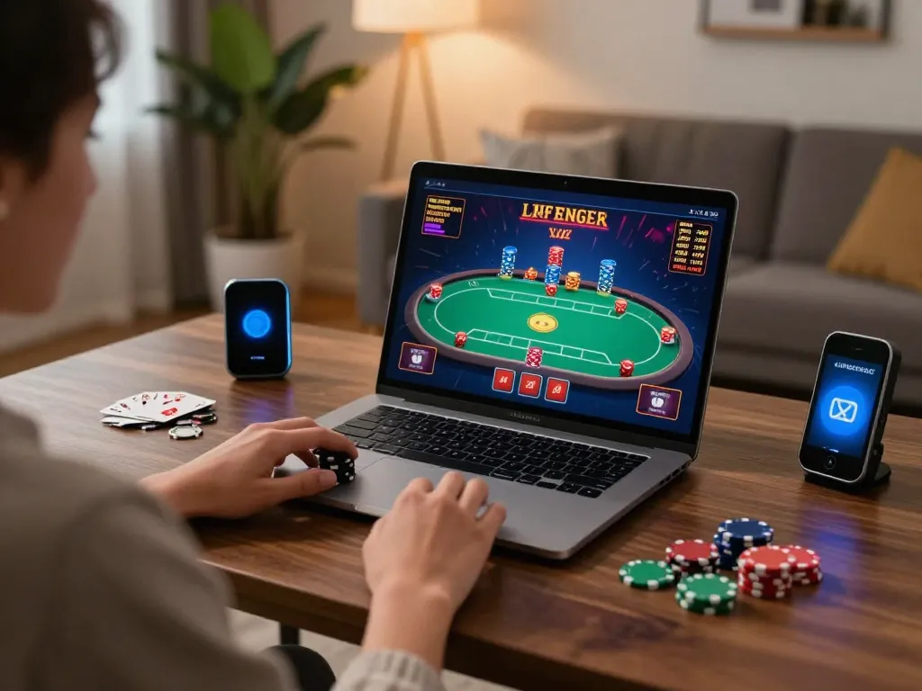 Experience thrilling gameplay with GG88 online as a player engages in live dealer action on modern devices.