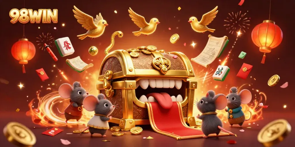 Spin and win big at 98WIN with excitement and rewards in this vibrant casino scene.