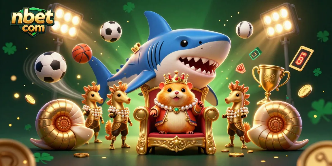 Experience exciting games with nbet com featuring a golden hamster king and dynamic sports elements.