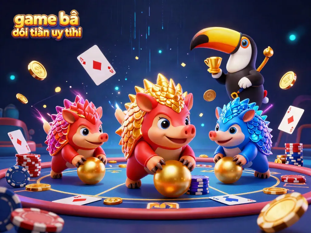 Experience the thrill of game bài đổi thưởng uy tín with dynamic pangolins in an exciting casino scene.