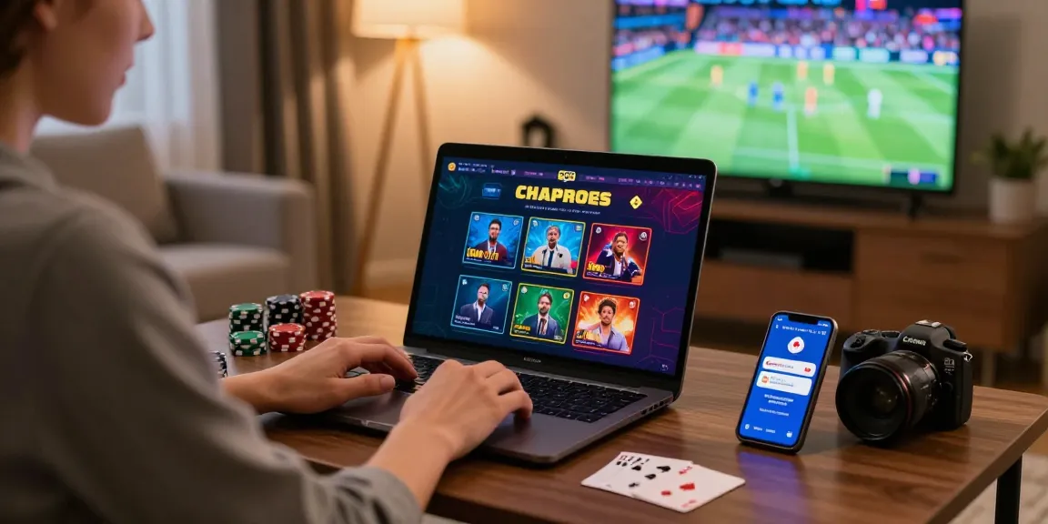 Online gambling experience at https://sv88m7.com with user enjoying casino games in a cozy living room setup.