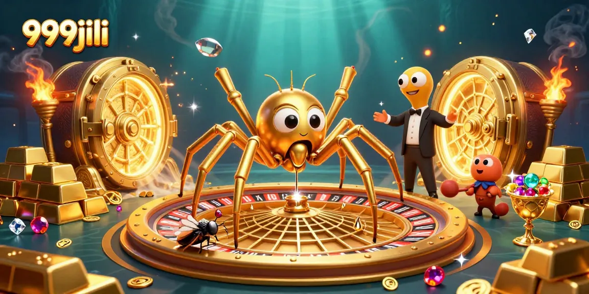 Experience thrilling bets with 999jili as the golden spider spins a roulette web, creating excitement!