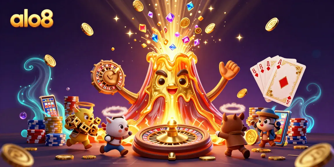 Experience thrilling wins at alo8 with cascading coins and dramatic 3D casino elements.