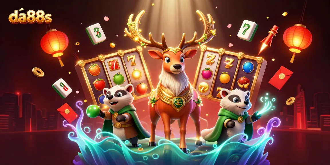 Engage with exciting slots and games at da88s, featuring dynamic characters and vibrant casino elements.