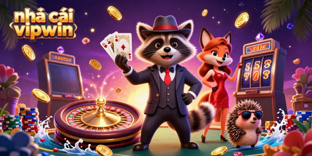 Enjoy thrilling action at nhà cái vipwin with vibrant 3D characters and dynamic casino elements.