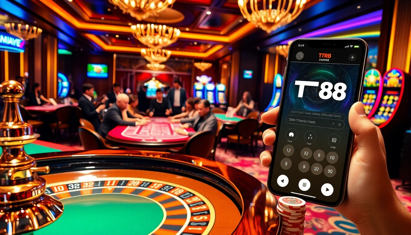 Experience the excitement of TR88 in a vibrant casino scene with engaging gameplay.