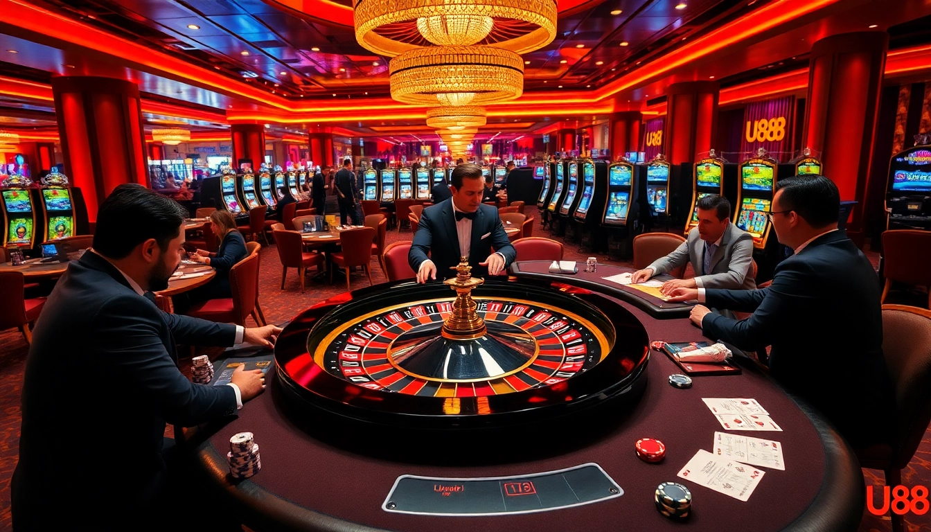 Experience the thrill of gambling at UU88 with a beautiful roulette table.
