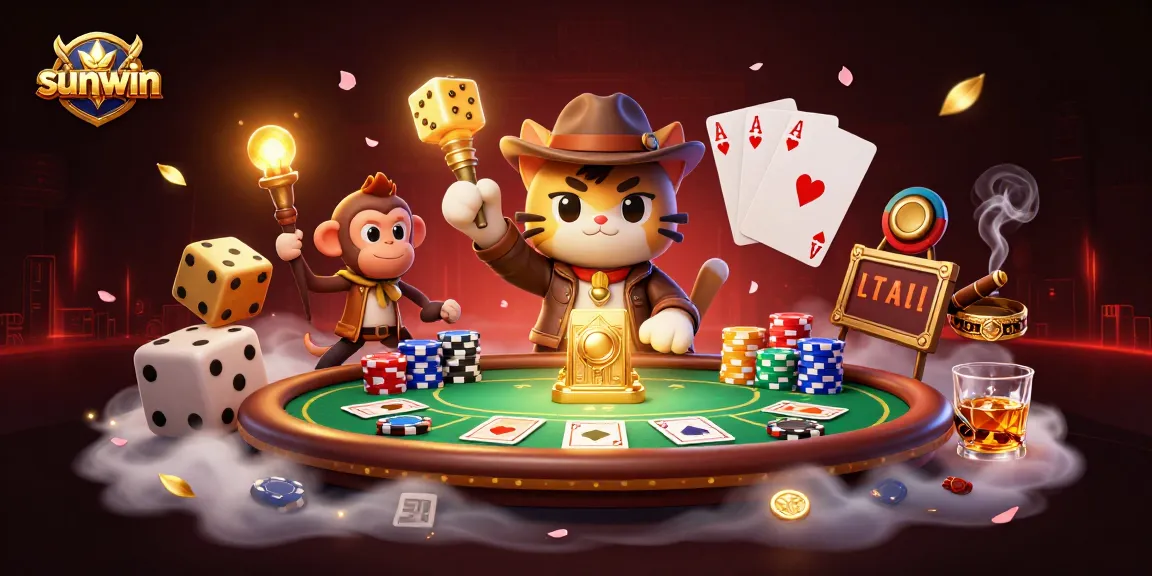 Explore the rich world of sunwin with a cat archaeologist discovering a golden casino artifact.