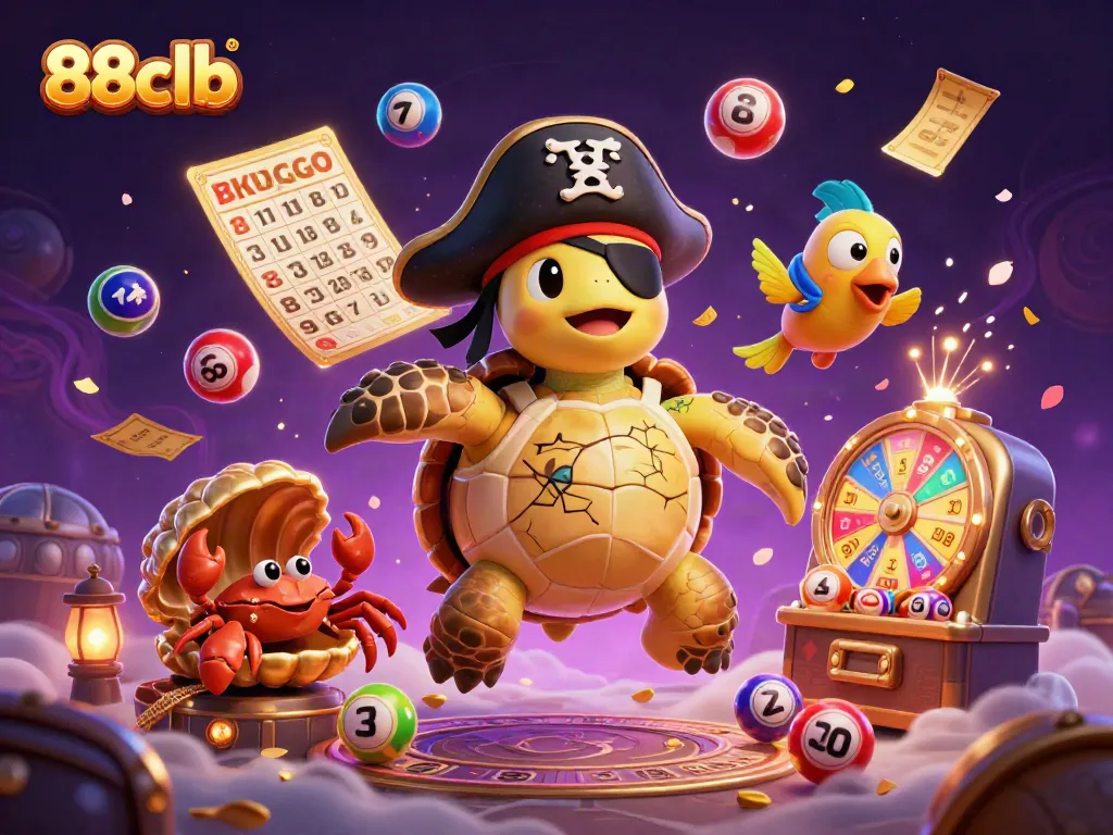 Participate in the thrilling casino experience with 88clb's vibrant game scene featuring exciting lottery and treasure elements.