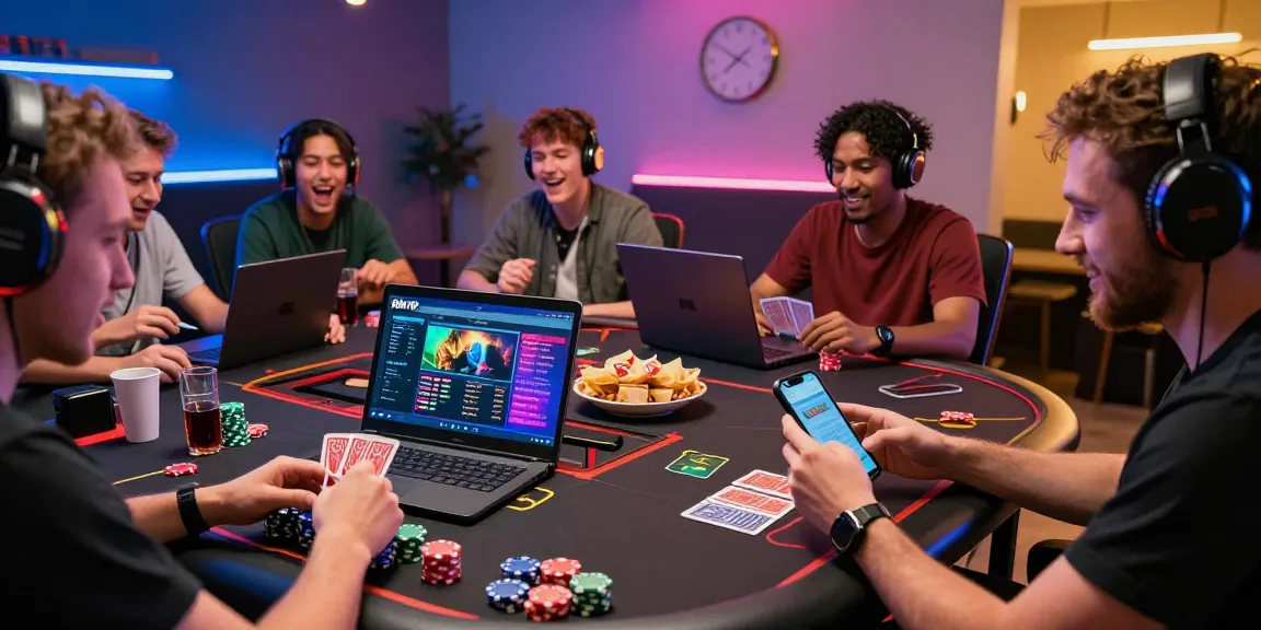Exciting online gaming with players enjoying Rikvip platform activities, vibrant atmosphere and social engagement.