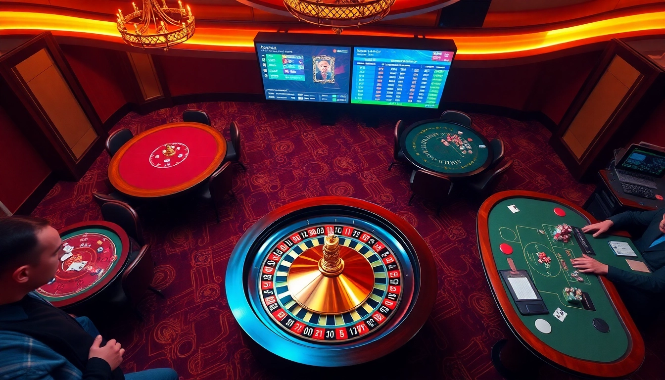 Players enjoying the exciting 6FF online gambling experience at a vibrant casino.
