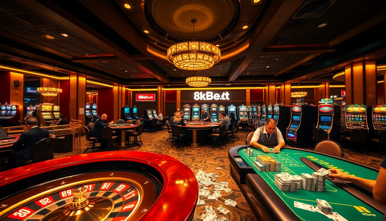 Experience the excitement of gambling at 8kbet.ngo with luxury casino tables and engaging games.