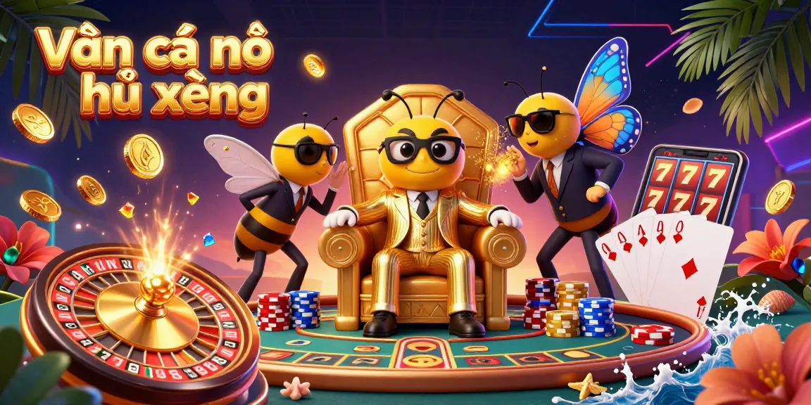 Experience thrills with Bạn cá nổ hũ xèng in a vibrant casino scene featuring colorful game elements.