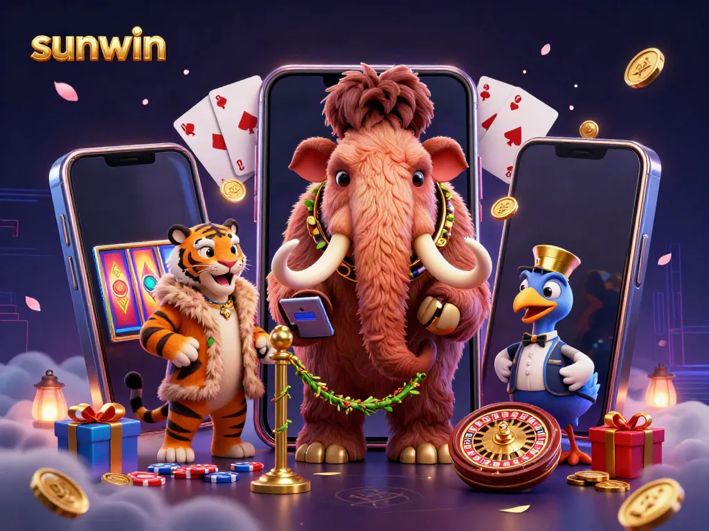 Experience thrilling wins at sunwin's vibrant casino with engaging characters and dynamic gaming elements.