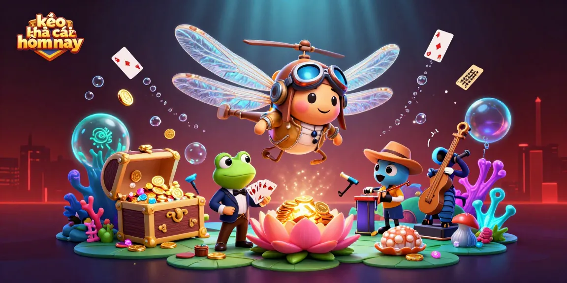 Experience kèo nhà cái hôm nay in a vibrant underwater casino scene featuring dynamic characters and glowing treasures.