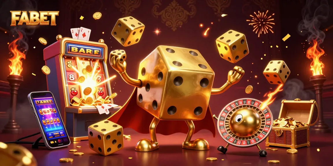 Roll winning dice with FABET’s vibrant casino experience, featuring dynamic golden characters.