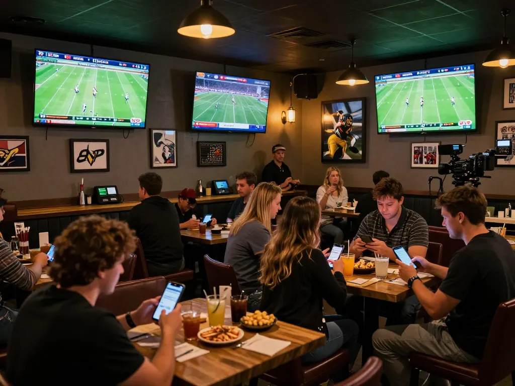Engaging in sports betting action at a vibrant sports bar showcasing trang cá cược bóng đá in a lively atmosphere