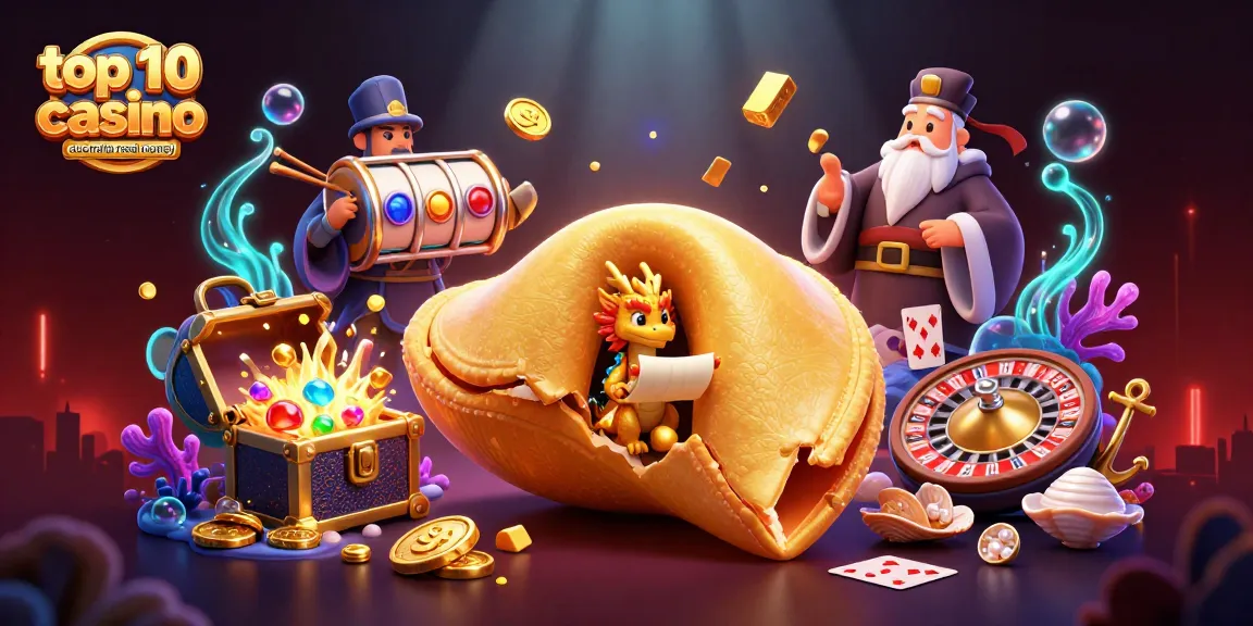 Experience top 10 online casino Australia real money with vibrant 3D illustration of gaming treasures.